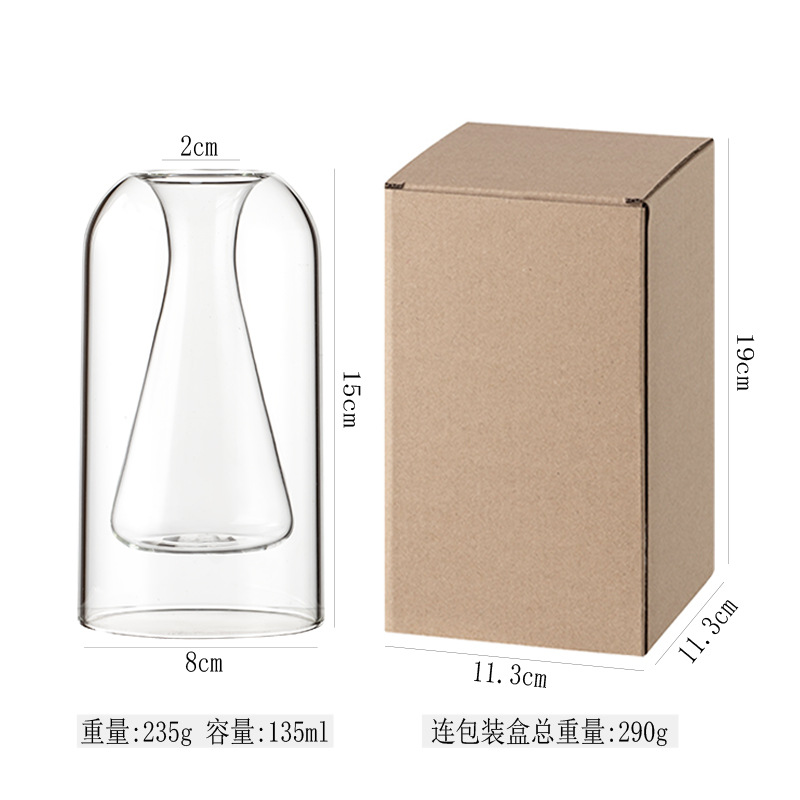 Botella de aromaterapia de vidrio, botella vacía transparente, accesorios sin llama, decoración del hogar, adornos, flores secas de ratán, fragancia, estilo ins, decoración del hogar
