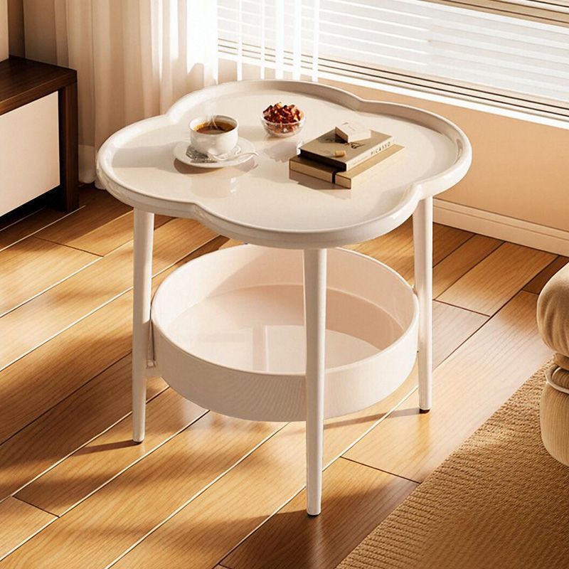 Mesa de té moderna y simple mesa de sala de estar móvil estante sofá de viento crema gabinete creativo