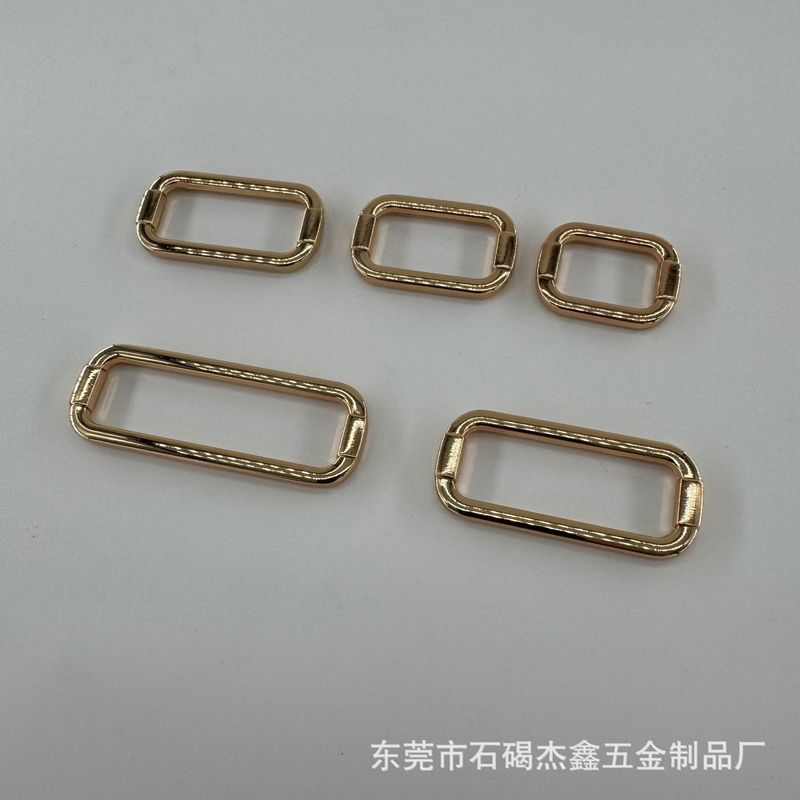 锌合金压铸圆角突边方扣 箱包五金配件扁线口字扣 工字方形包带扣|undefined