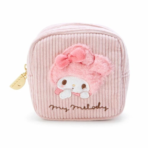 Japanese cute cinnamon dog Kuromi corduroy embroidered small cosmetic bag change storage bag lipstick bag