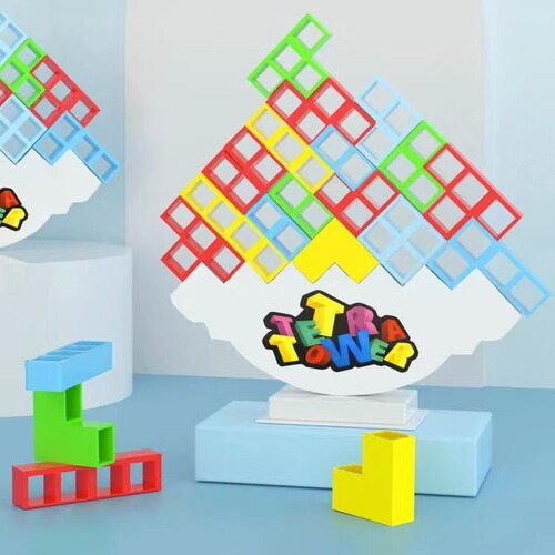 Cross-border children's Tetris Jenga toy swing tabletop balance building block training interactive educational game