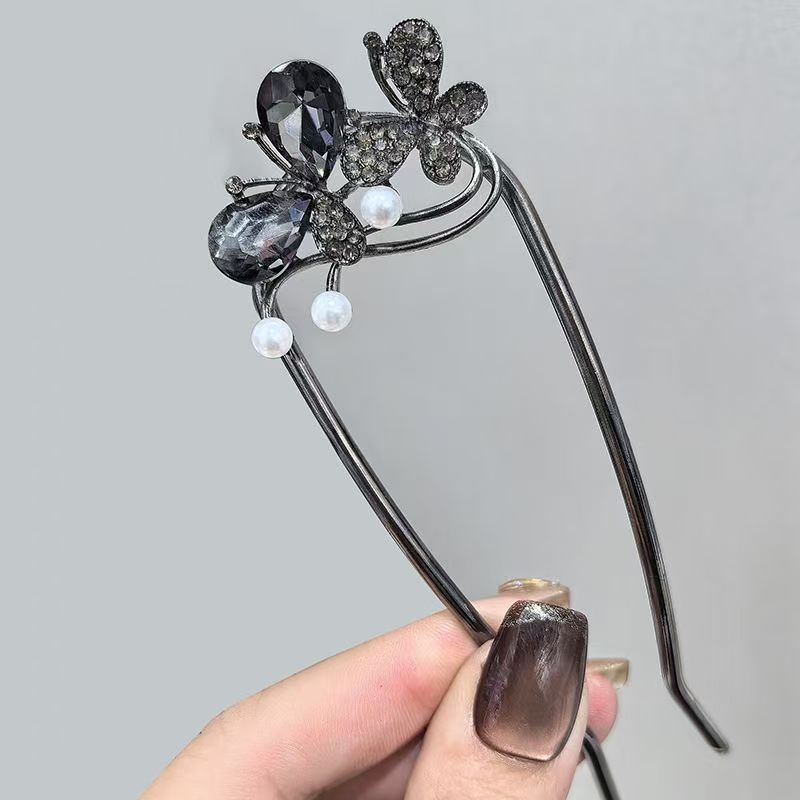 Gufeng Hanfu Accesorios para el cabello Horquilla para el cabello en la parte posterior de la cabeza Chica de estilo chino Too de balanceo con flecos Horquilla Accesorios para el cabello al por mayor