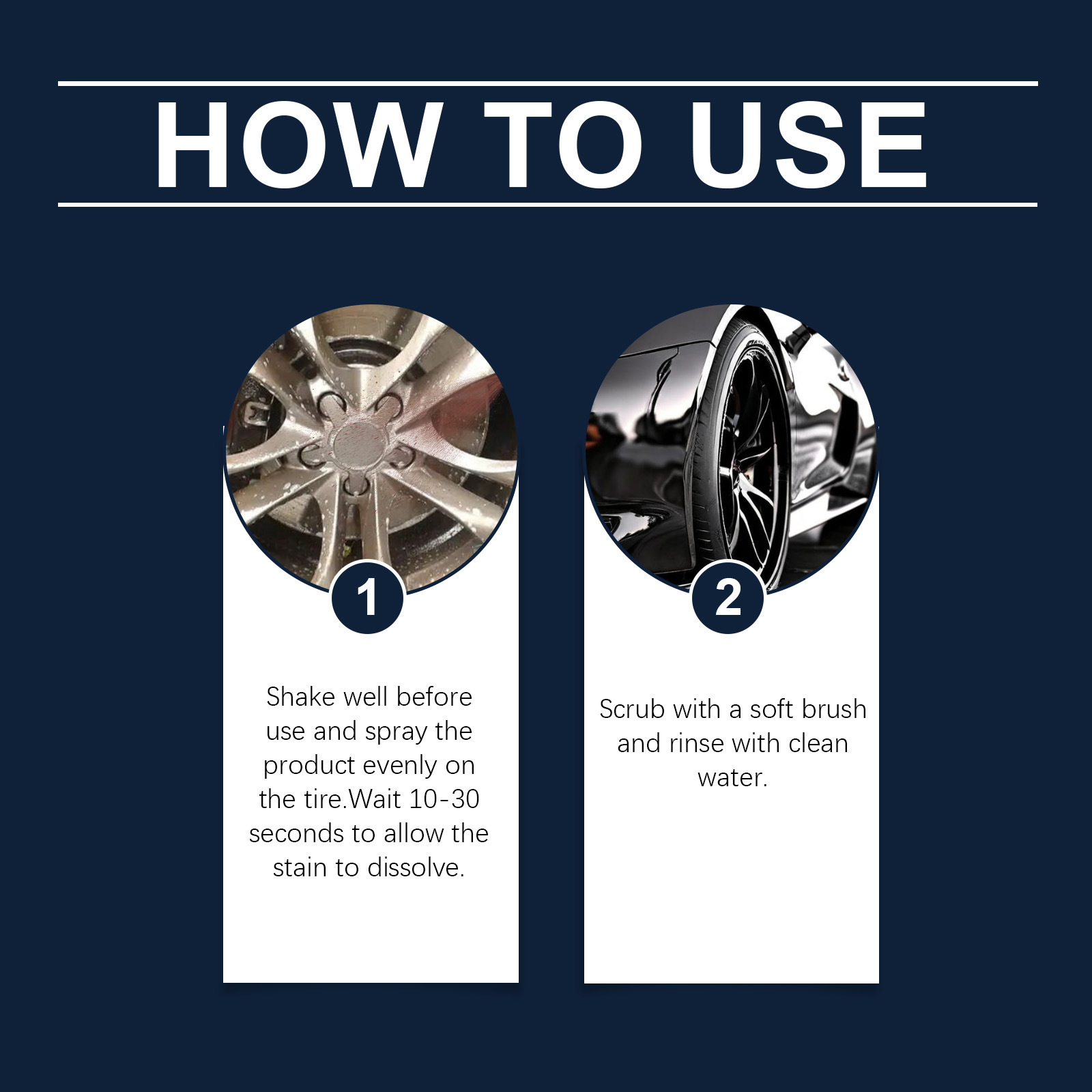 Car Tire Cleaner, Car Tire Cleaning and Maintenance, Decontamination and Descaling, Long-Lasting Tire Care Agent