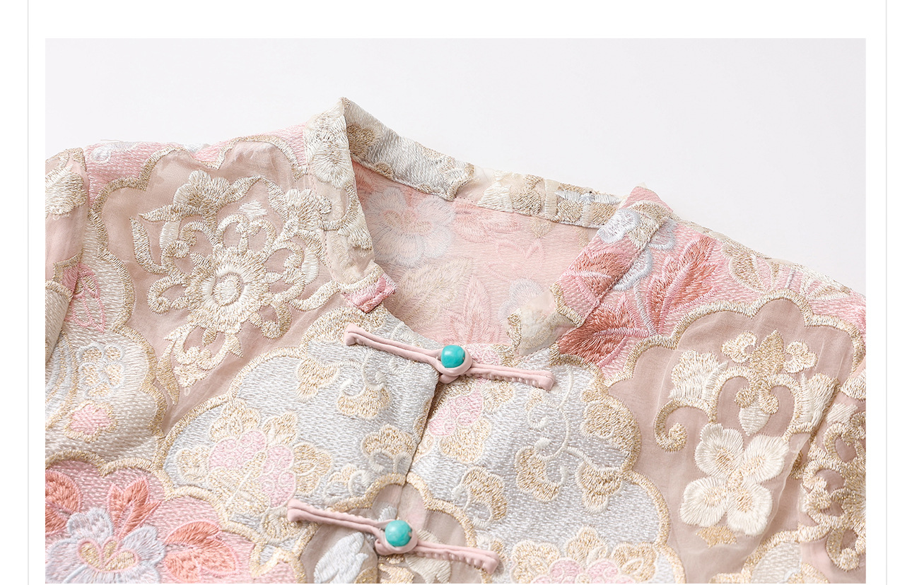 Áo vest nữ thêu hoa bảo tướng tơ tằm cao cấp phong cách Trung Hoa mới N4023 — áo vest, áo khoác chi tiết 6
