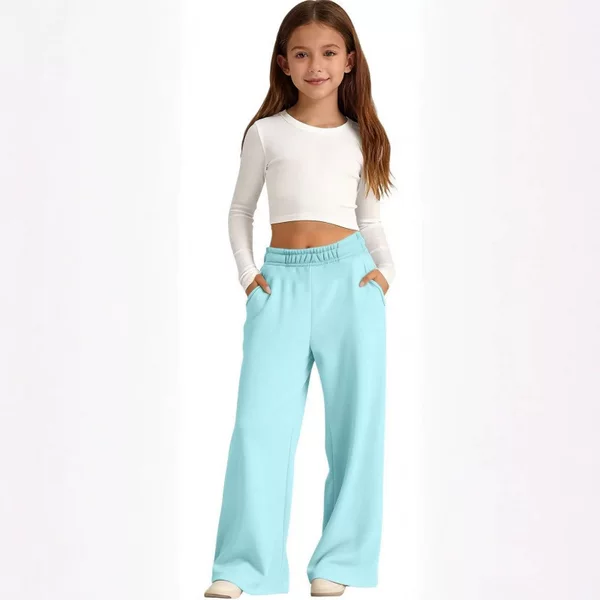 Children's Pants Spring and Autumn 2026 New Style with Pockets Girls' Sports Casual Long Pants Children's Sweatpants Loose Fit