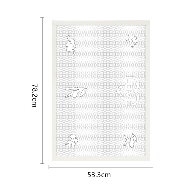 Customized 1314 pieces of paper 75*50cm frame shot individually