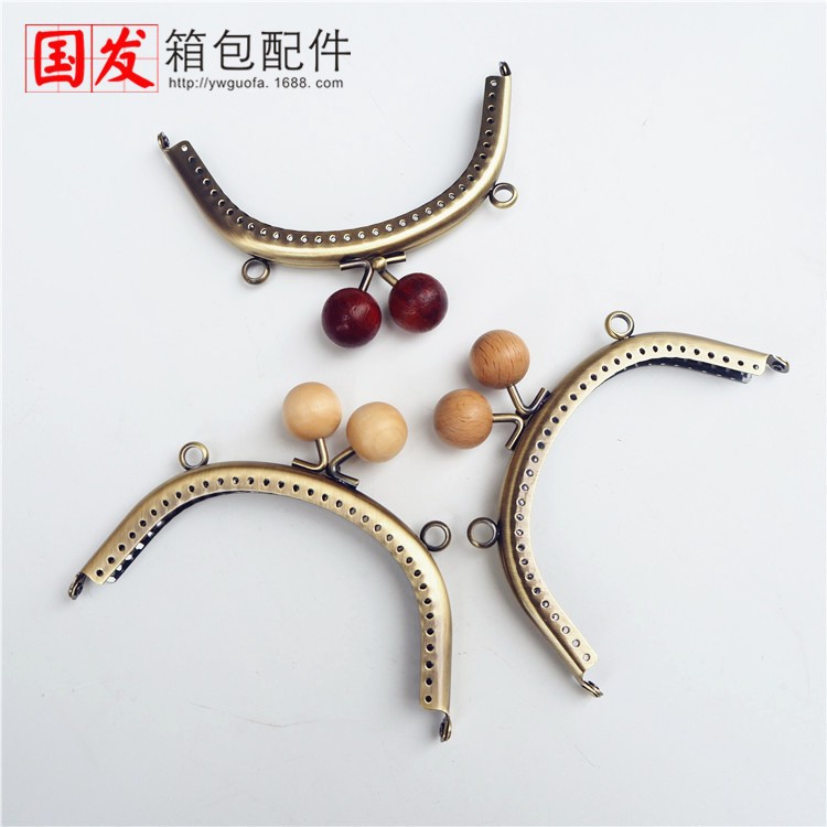 12.5CM arco de madera lisa oro 20mm madera maciza japonesa perlas de caramelo de alta calidad perlas 4 colores opcionales