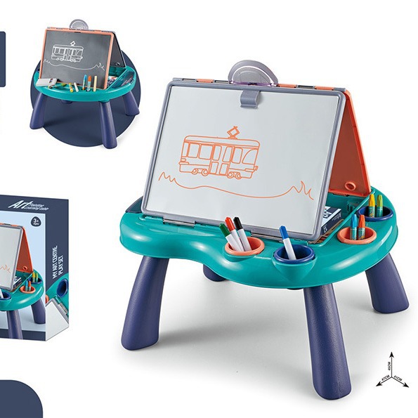 2-in-1 Drawing Board Table Kidsren's Drawing Board Drawing Table Two-in-one Kidsren's Drawing Board Drawing Table Color Matching Pen Puzzle Writing