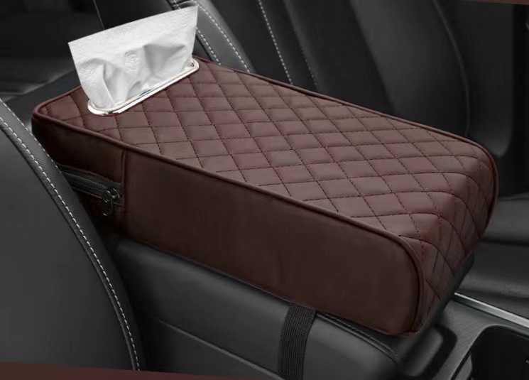New Universal Car Armrest Box Pad Heightening Tissue Storage Bag Interior