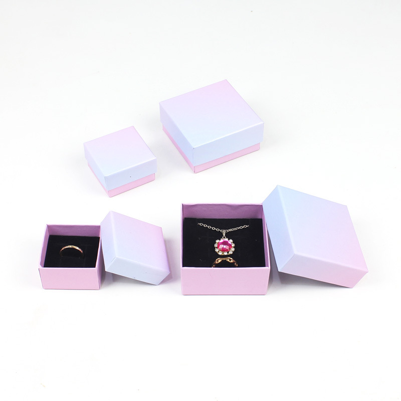 Jewelry Box Paper Small Gift Pendant Nail Earrings Ring Box Jewelry Packaging Box display picture 6