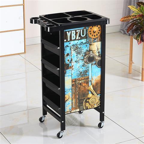 Barbería retro carro de barras carro de belleza al por mayor carro de barbería herramientas de teñido carro