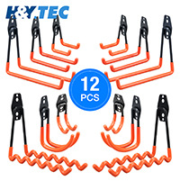 Gancho de garaje, pared de almacenamiento de jardín, canasta colgante pesada, borde de mesa de metal de hierro, gancho doble redondo, gancho adhesivo