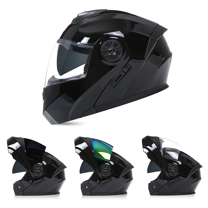 Bld Wholesale Motorcycle Full-Face Helmets, Electric Vehicle Helmets, Dual-Lens Flip-Up Helmets, Riding Half Helmets, Exclusively for Cross-Border Sales