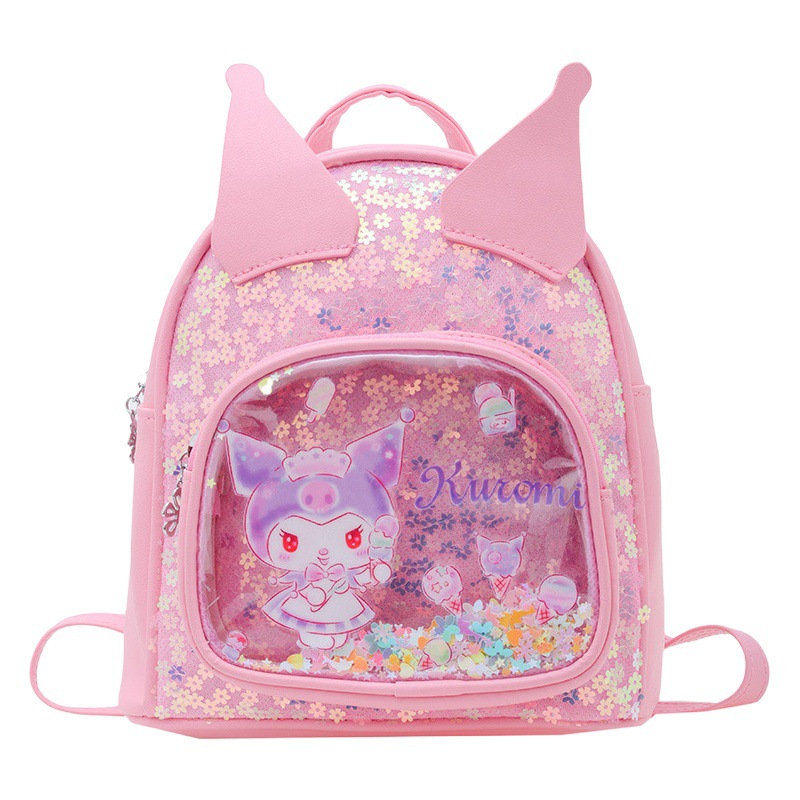 Estilo coreano ins lentejuelas niños mochila princesa mini mochila niñas moda lindo arco bebé mochila