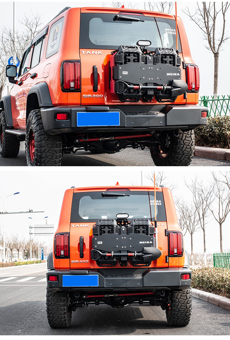 Tank 300 Tailgate Spare Tire Integrated Equipment Set Modified Spare Auxiliary Fuel Tank Expansion Escape Plate Flagpole Rack Accessories