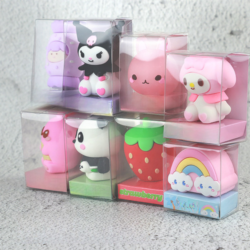 Korean-style cute creative pencil sharpener, adorable shape, student silicone high-quality pencil sharpener, gift