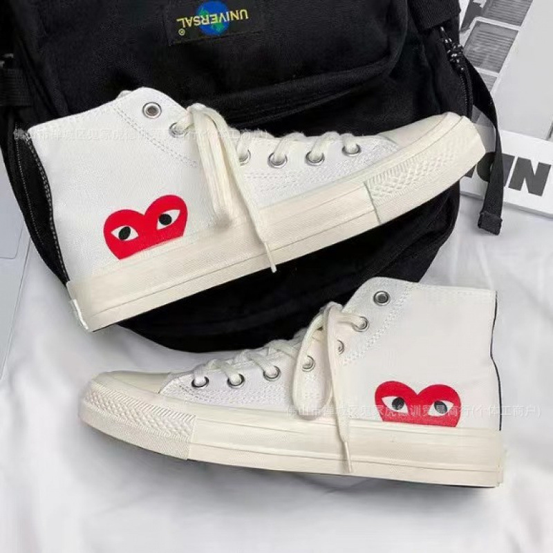 Putian Pure Original Shoes Meiqi Converse川久保玲1970S Sneakers Heart Big Eyes Classic High-Top Canvas Shoes