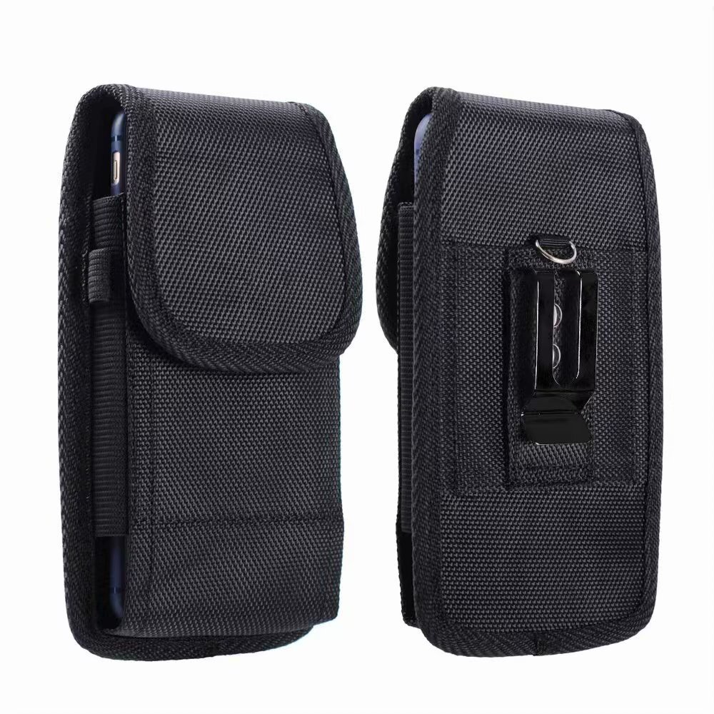 Universal for 17Promax Vertical Style Plus Leather Case 7/8 Oxford Cloth Nylon Fabric Belt-Worn Phone Waist Bag