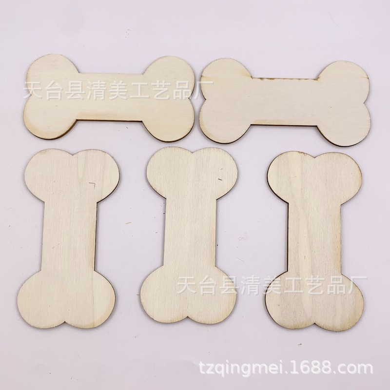 10.5*5.5cm huesos de perro botones de madera DIY botones en forma de dibujos animados 15 piezas en un paquete