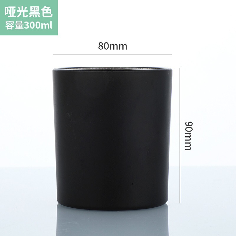 批发简约磨砂玻璃蜡烛杯家居创意香薰烛台diy装饰透明香氛蜡烛杯|undefined