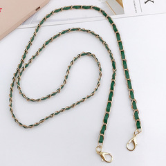 Nadya's new leather leather diagonal mobile phone chain mobile phone case jewelry lanyard chain women's bag shoulder strap diagonal pendant