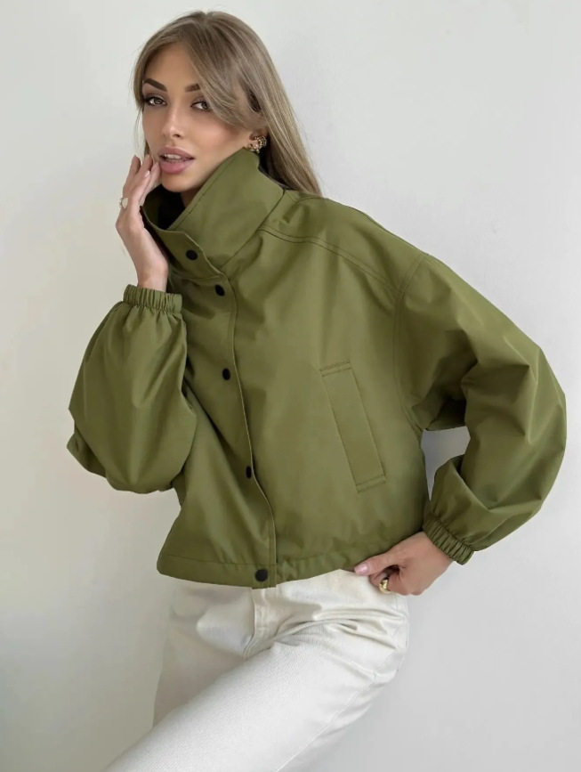 demi-season short trench coat