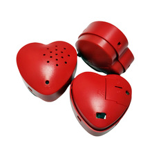 毛绒玩具配件发声盒心形录音盒按压录音播放器真人录制30秒心形发