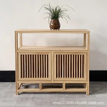 北方老榆木茶水柜置物柜客厅角柜餐边柜茶水台茶叶柜实木体边柜收