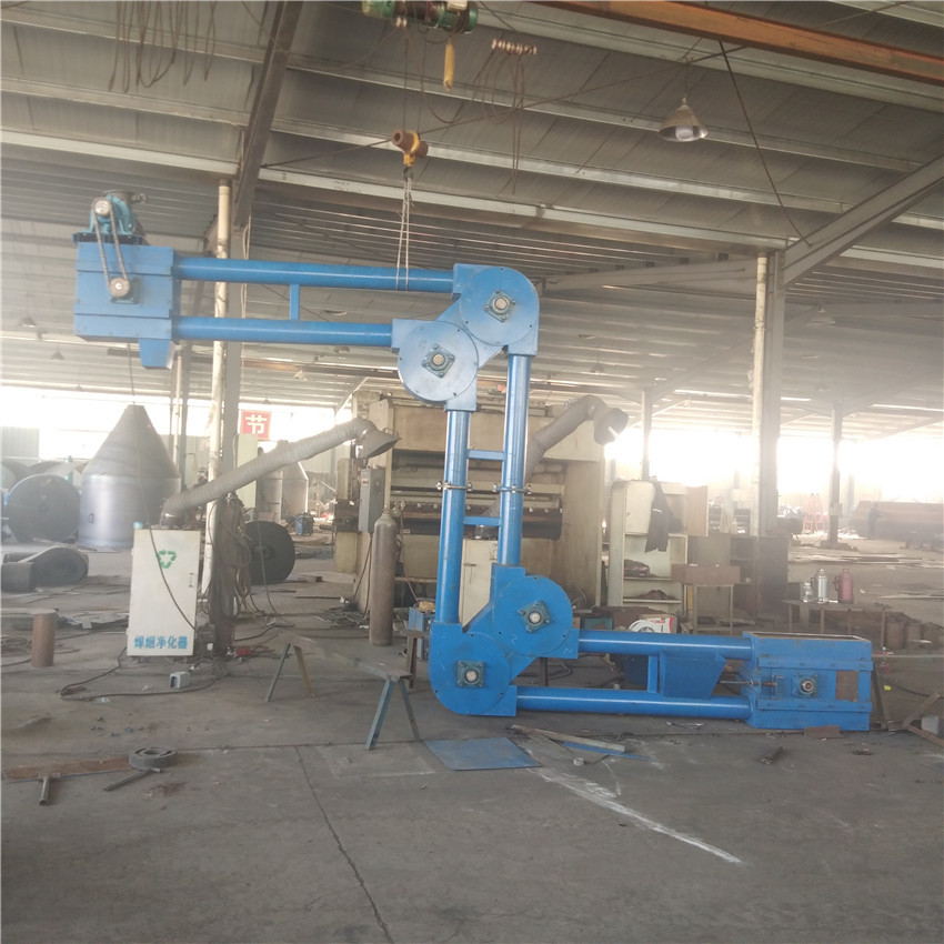 Z字形管链输送机密闭式圆管盘片管链式输送设备90度直角输送机