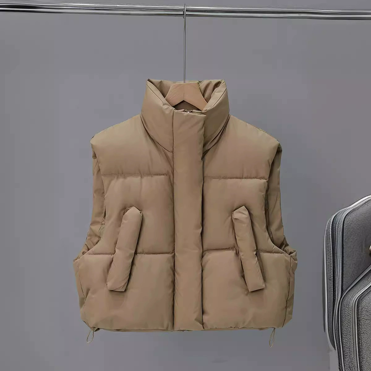 Зимний короткий модный жилет, куртка, для подростков, свободный крой, корейский стиль, приталенный