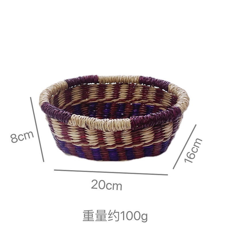 Cestas de bocadillos trenzadas de algas marinas vietnamitas ins canasta de picnic elementos africanos canasta decorativa canasta de cosméticos canasta de escritorio