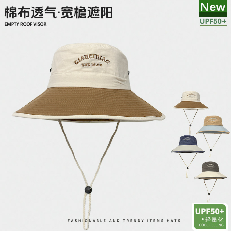 Algodón transpirable sombrero de pescador de verano protector solar al aire libre para hombres y mujeres pescar al aire libre montaña caminata sombrero de sol ultravioleta