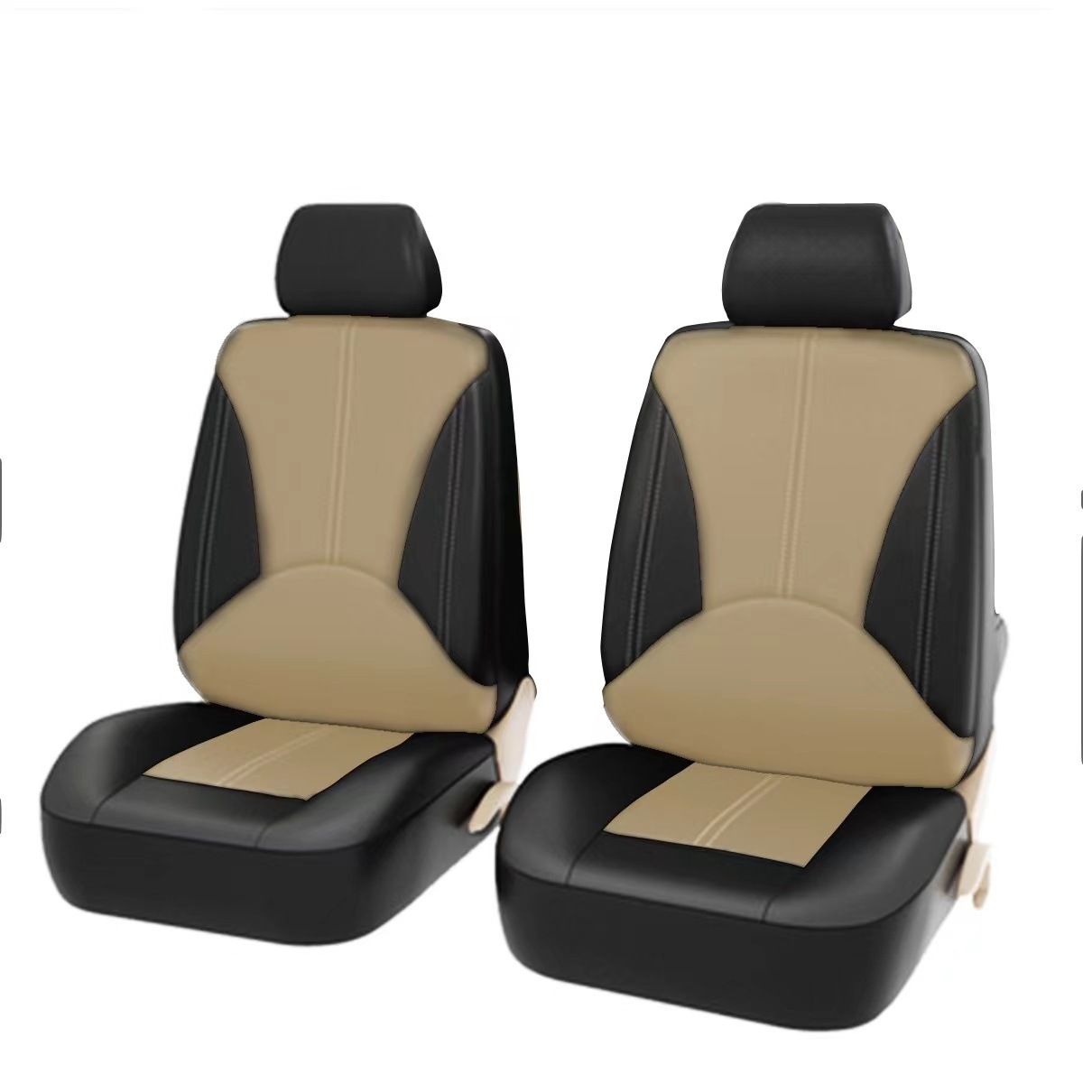 Cubierta de asiento de coche de comercio exterior transfronteriza cuero perforado PVC cuero 4-piezas conjunto transpirable a prueba de polvo Amazon image 4