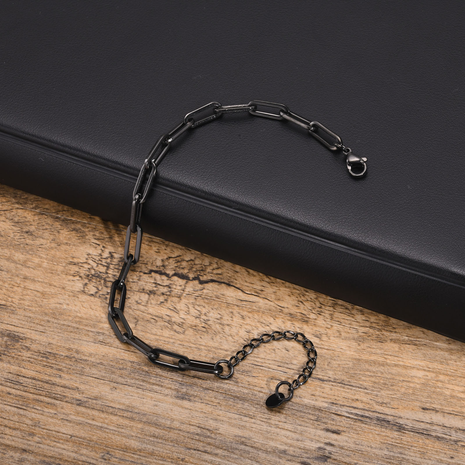 11g Weight Chain Bracelet Classification Titanium Steel Chain Material Paperclip Chain Chain Type Daily Occasion Titanium Steel Material Geometric Pattern All Seasons Season Men's Gender Polishing Design Simple Style Style Simple Style Geometric Titanium Steel Polishing Men's Chain Bracelet Men's Chain Bracelets 11