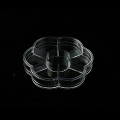 Floral Cartoon Plastic Part Box, Plum Blossom 7-Compartment Organizing Medicine Box, Bead Component Part Box, Jewelry Storage Box