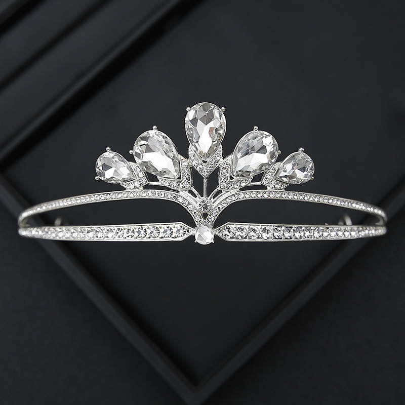 Corona Tocado Bridal Rhinestone Corona Vestido de ceremonia de boda Regalo para adultos de 18 años Cumpleaños Princesa Accesorios para el cabello Niños