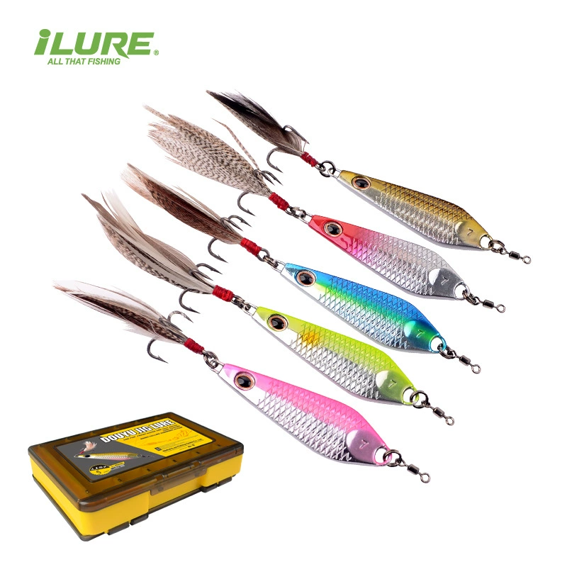 爱路亚 Funny Fish Board Set Luya Bait Far Metal Feather Hook Small Bait Cross -border E -commerce
