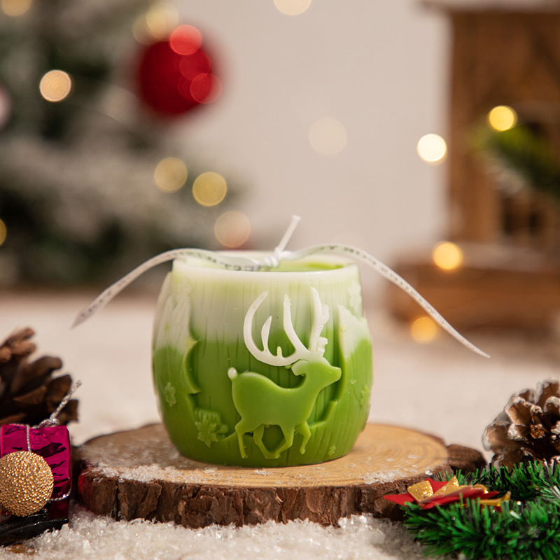 クリスマス柱ワックスクリスマスツリー香薫ろうそくお土産insクリエイティブホーム装飾撮影道具祝日プレゼント|undefined