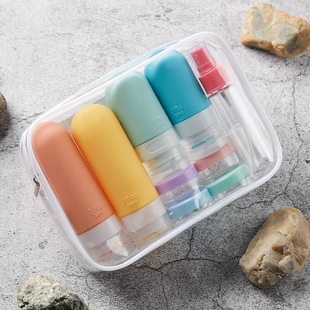 in stock Wholesale Storage Bottle Travel suit Shampoo Cosmetic Lotion Bottled Silicone Bottled Customized