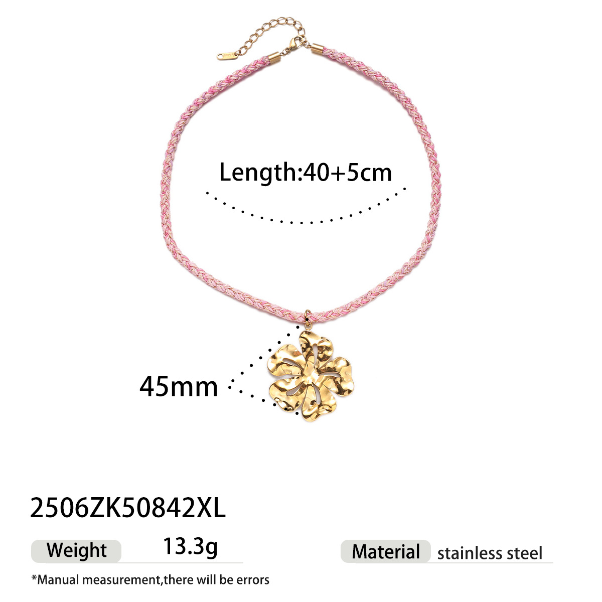 Tiana Europa y América collar de acero inoxidable dulce y cool chica caliente viento de playa marina cuerda gruesa trenzada cadenas de clavículas transfronterizas ventas calientes mujeres