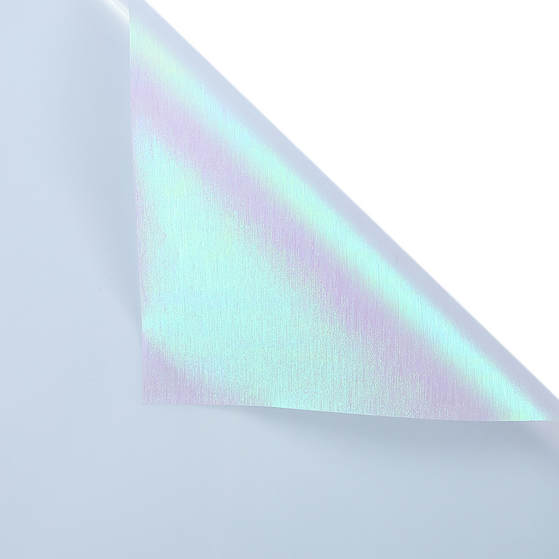 Fábrica de fiestas de flores al por mayor nuevos productos coloridos láser flor de embalaje de flores de color sólido impermeable paquete de papel de embalaje de flores