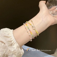 斑斓的夏梦~彩色双层手链女ins小众设计高级多巴胺串珠夏季手饰品