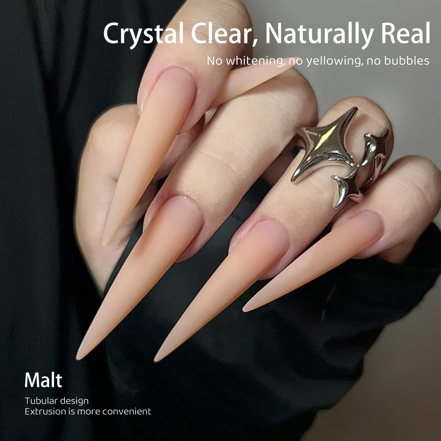 Construcción de color malta de extensión adhesivo 2025 nuevo enlatado moldeo extensión de la tienda de uñas adhesivo funcional