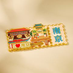 金属城市印象景点冰箱贴景区旅游纪念地标文创特色磁吸贴纪念品