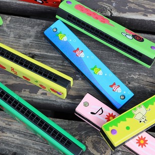 ✅ Children's Harmonica Creative Kindergarten Teaching Aids for Primary School Students to Learn to Play Musical Instruments Wooden Harmonica Toy