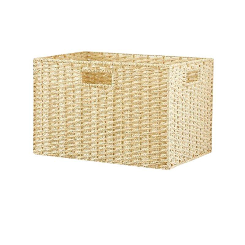 Cesta de almacenamiento de tejido, gabinete de biblioteca, gabinete de televisión, caja de almacenamiento, armario de almacenamiento de caña, caja de almacenamiento de juguetes, cesta de almacenamiento