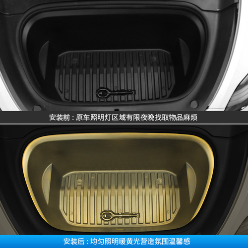 Foreign trade suitable for Tesla ambient light front cover lighting magnetic suction car decorative light modification accessories wholesale