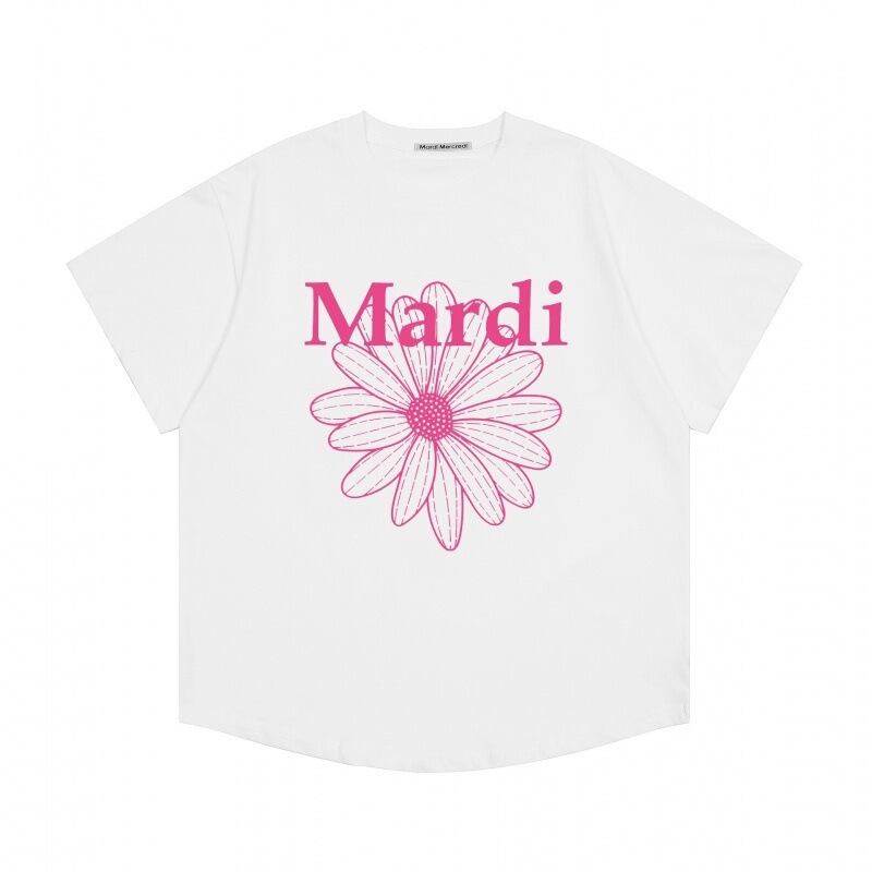 Cross-Border High-End Version of the Daisy Brand Trendy Printed Short-Sleeve Summer Round-Neck Pure Cotton Versatile Unisex T-Shirt