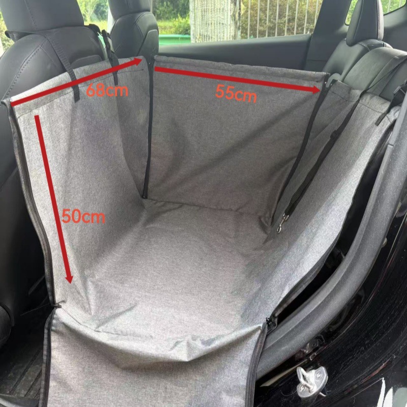 Alfombra de coche para mascotas de doble capa transfronteriza alfombra de coche de salida para perros fila trasera Asiento único estera para mascotas cubierta de asiento protectora
