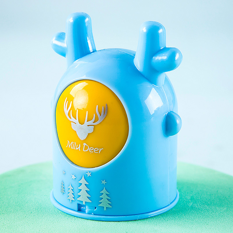 1903 Little Elk Sacapuntas de lápiz de doble agujero niños de dibujos animados Sacapuntas de lápiz de hoja de acero de aleación de concha ABS sacapuntas